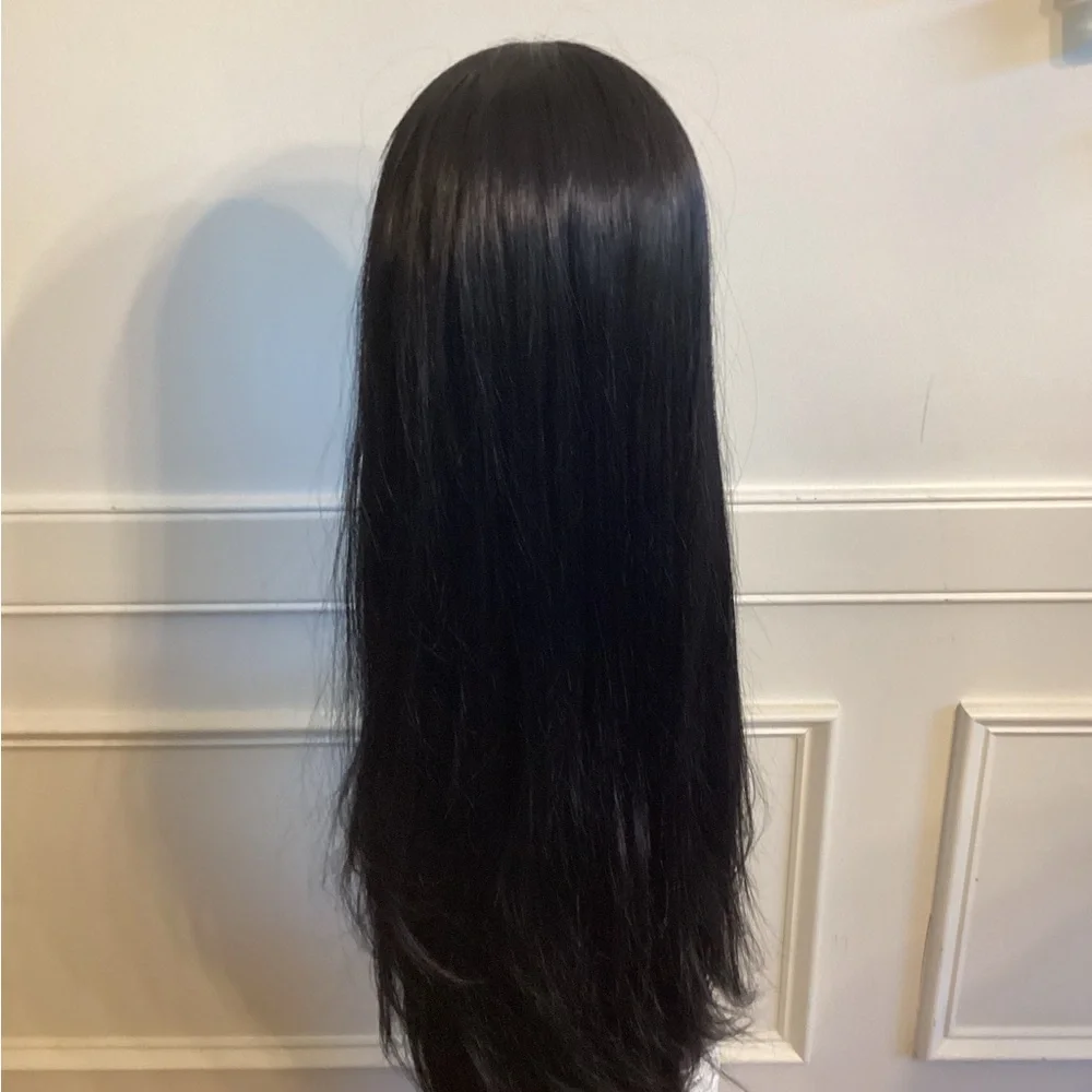 Synthetic Sleek Black Hair Wig ( Length ~ 32 - 34 Inches)
